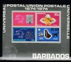 BARBADOS Centenary of Universal Postal Union MNH souvenir sheet