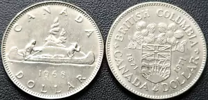 Dólares de níquel Canadá 1968 y 1971 - excelente estado - Imagen 1 de 3