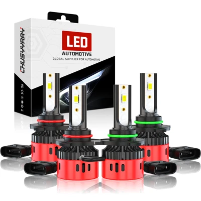 For Chevrolet S10 1994-2004 Combo 4X LED Headlight Bulbs High Low Beam Kit 6000K - Image 1 of 4