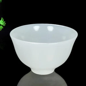 80ml Chinese Tradition White Jade Hand Carved Tea Bowl Tea Ceremony Decoration - Picture 1 of 7