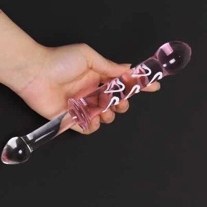 Butt Plug Double Ended Glass Dildo G-spot Stimulator Adult Sex Toy for Women Men - Picture 1 of 12