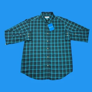 Camisa Columbia Para Hombres Talla Mediana Vapor Ridge III Cuadros Manga Larga Abotonada Verde - Imagen 1 de 16