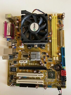 SCHEDA MADRE ASUS M2A-MX + CPU AMD SEMPRON SDH1200IAA4DE + Dissipatore E Ventola - Immagine 1 di 2