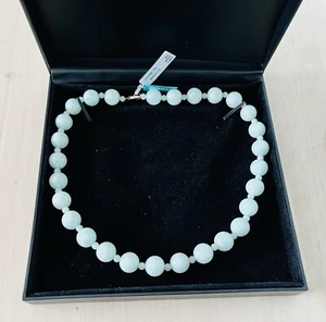 NEW EFFY Jade Bead 18” Statement Necklace with 14K Yellow Gold Clasp Orig $875 - Picture 1 of 13