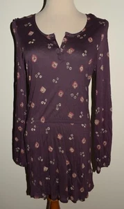 New Billabong Mini Dress Small Purple Long Sleeve Coverup - Picture 1 of 3