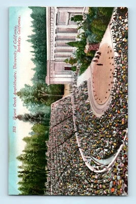 Postal B6 del anfiteatro griego Hearst embalada Universidad de California Berkeley Foto 1 de 2