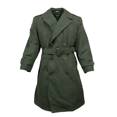 US Army Military Issued Overcoat AG44 Wool Gabardine Lined Winter Warm Jacket - Image 1 of 4