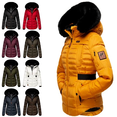 Navahoo Damen Winter Stepp Jacke Kurz Parka Mantel Warm gefüttert Kapuze Melikaa - Bild 1 von 4