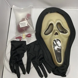 Bloody Bleeding Halloween Costume Scream Mask Ghost Face Heart Pumping Blood - Picture 1 of 7