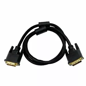 NEW! 1m DVI-D 24 + 1 Pin Male to Male Dual Link Gold Cable Lead - Picture 1 of 4