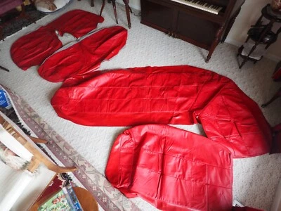 Cadillac Fleetwood 1993-1996 limusina cubiertas de asiento trasero cuero rojo 94 95 nuevo Foto 1 de 4