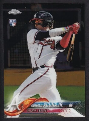 2018 Topps Chrome - #193  Ronald Acuna Jr Rookie RC - Image 1 of 2