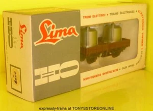LIMA ho 2003 1x vintage brown 'tun' wagon c/w two silver bottles rare xclnt bxd - Picture 1 of 1