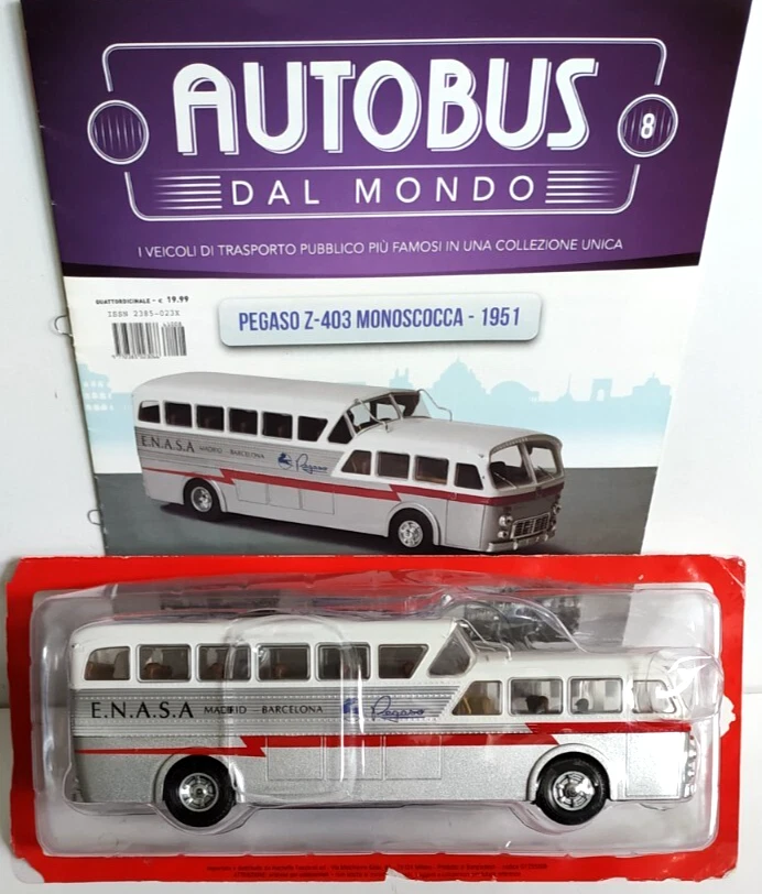 HACHETTE AUTOBUS DAL MONDO 1:43 BUS PEGASO Z 403 MONOSCOCCA 1951 +  FASCICOLO 8 - Immagine 1 di 1