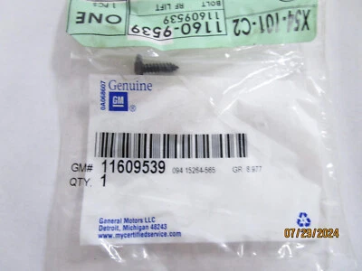 Genuine GM 11609539 Roof Lift Off Panel/Window Rear Weatherstrip Retainer Bolt Foto 1 de 4