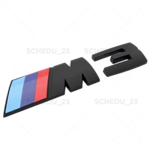 BMW F80 M3 Rear Trunk Matte Black Competition Nameplate Emblem Badge Logo Sport - Picture 1 of 5
