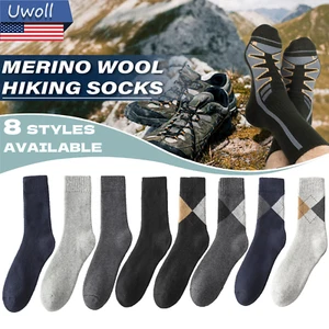 Mens Heavy Duty Winter Warm Thermal Wool Heated Work Crew Boots Socks US - Picture 1 of 36