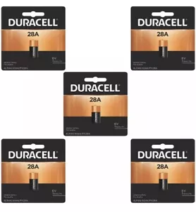 5x Duracell 28A 6V Battery Replacement for A544, PX28A, 476AF, 4LR44, V4034PX - Picture 1 of 1