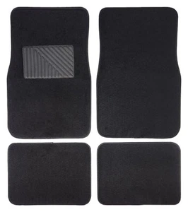 Premium 4-Piece Carpet Car Floor Mats with Heel Pad Universal Fit Auto Truck SUV - Imagen 1 de 7
