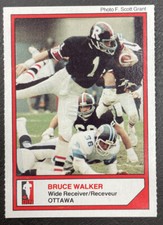 1984 JOGO McDonalds CFL Football - Bruce Walker - Ottawa Rough Riders
