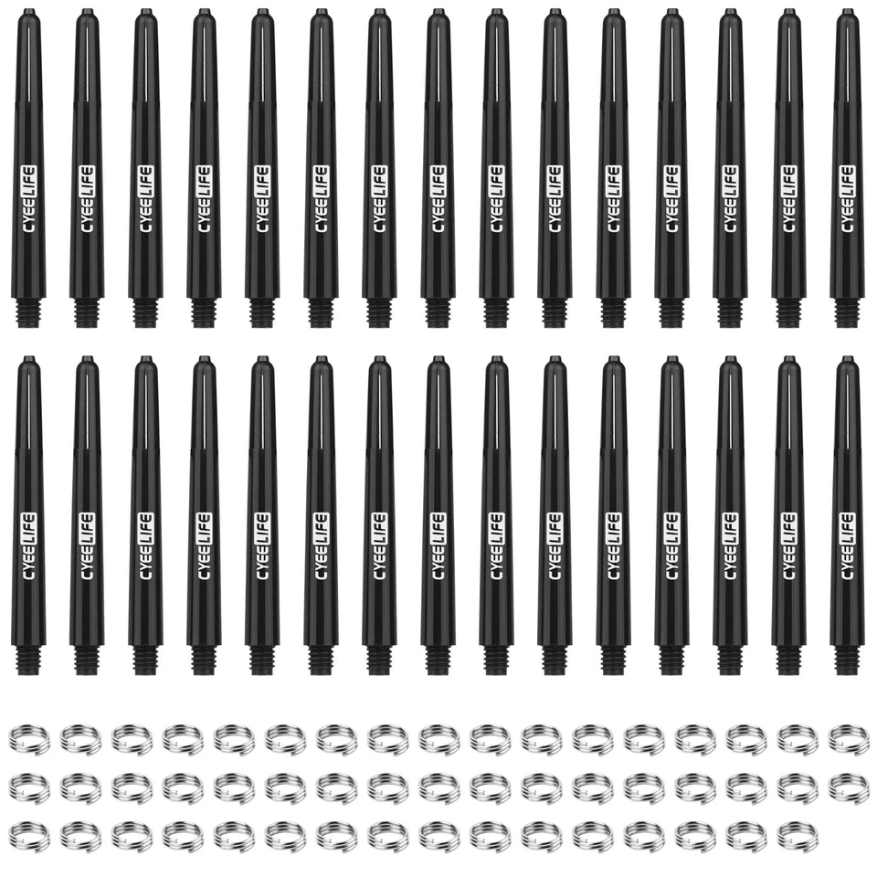 Cyeelife 30pcs Dart Shafts+50pcs Metal Spring O Rings,Pro Dart Accessories,48mm