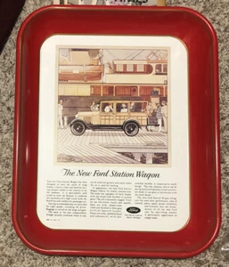 Ford Metal Tray The New Ford Station Wagon Advertising Tray Vintage - Picture 1 of 3
