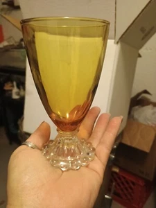 Anchor Hocking 1962 Berwick-Boopie Amber Juice/Wine Glass 4 1/2" Tall - Picture 1 of 4