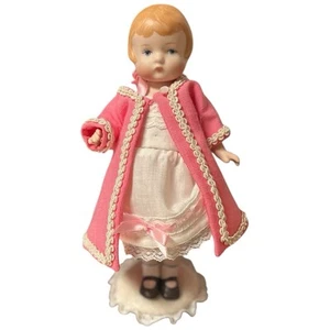 All Bisque 9" Muñeca Patsy Porcelana Contemporánea Repro Rosa Conjunto - Imagen 1 de 6