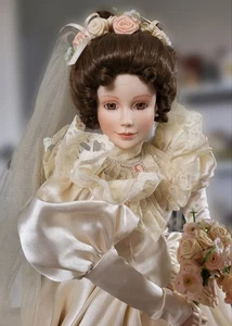 Ashton Drake 1994 Bride Doll Elizabeth's 1900s Wedding Gown Box Cert 9695FJ - Picture 1 of 24