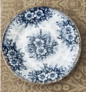 Antique Flow Blue “Violette” c 1880’s K & G France 8” Plate! RARE! - Picture 1 of 9