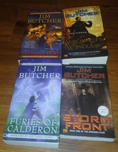 Lot of 4 Jim Butcher Paperback Books Storm Front, Captains Fury, Aeronauts - Picture 1 of 6