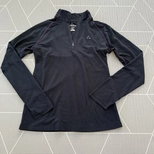Paradox Shirt Damen Small schwarz Merino Dri Release 1/4 Zip Langarm Wandern - Bild 1 von 7