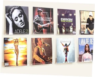 Pack Vinyl Record Holder, 12" Vinyl Wall Mount Shelf, Record Holder for 8 Clear - Image 1 of 4