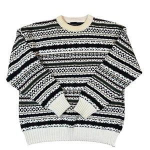 Vintage Structure Mens Sweater Christmas Holiday 90s Oversized Medium USA Made - Picture 1 of 10