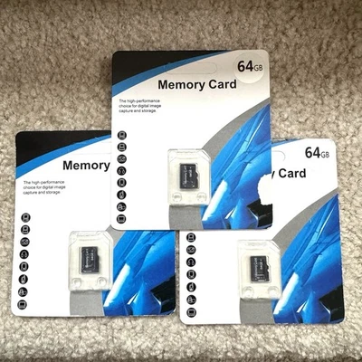 64G Micro SD Memory card for smartphones, tablets and cameras Lot Of 3 - Image 1 of 3