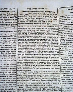 Periódico John C. FREMONT EXPEDITION & John A. Sutter Pre Gold Discovery 1844 - Imagen 1 de 8