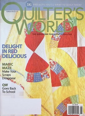 Quilter's World Magazine Red Delicious Quilt Aug 2010 - Image 1 of 4