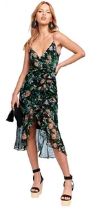 Bardot Elle Floral Dress Sheer Midi Dress Sz 2 - Picture 1 of 7