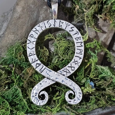 Collar Colgante Cruz Troll Runa Trollkors Othila Odal Joyería Vikinga Antigua Foto 1 de 4