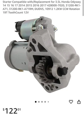 Arranque para Acura MDX 3,5 L 2014-2015 TL 2012-2014 428000-7020; 410-52532 Foto 1 de 4