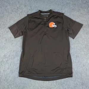 Cleveland Browns Jacket Mens Large NFL Short Sleeve Pullover Nike Team Issued - Picture 1 of 16