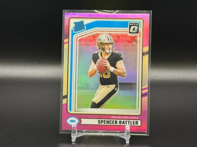 🔥 2024 Panini Donruss Spencer Rattler - Optic Preview Rated Rookie #359 RC Pink - Image 1 of 2