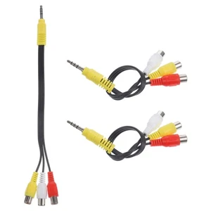 Av 3Pcs Video Adapter Video Adapter Cord Satellite Video Cord Satellite Tv - Afbeelding 1 van 12