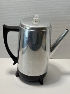 Vintage West Bend Automatic Percolator Coffee Pot Stainless Steel Complete Works - Picture 1 of 12