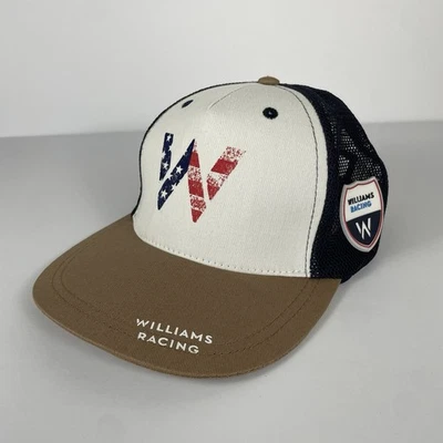 威廉姆斯赛车一级方程式F1帽子男式OSFM卡车司机帽轻便绑带美国 — 第 1/4 张图片