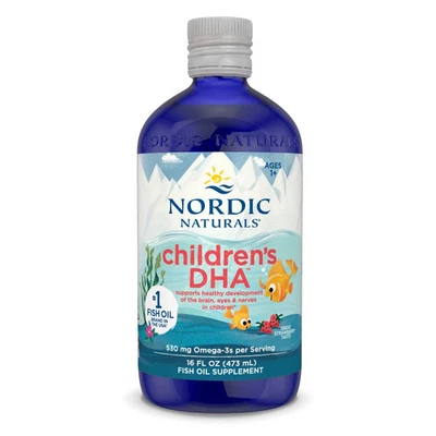 Nordic Naturals Children's DHA Liquid - Strawberry Flavored Kids Fish Oil, 16 Oz - Image 1 of 4