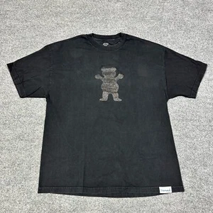 Diamond Supply Co Mens XL Shirt Black Short Sleeve Grizzly Y2K - Picture 1 of 9