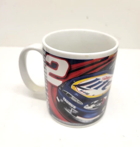 NASCAR RUSTY WALLACE 2 COFFEE MUG COLLECTIBLE 4" - U Cover