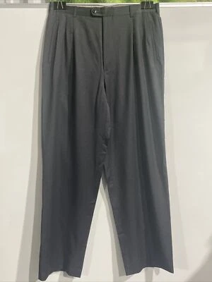 Zanella Pleated Men's Pants Rochester Big & Tall Color: Charcoal, Size: 36. - Image 1 of 4