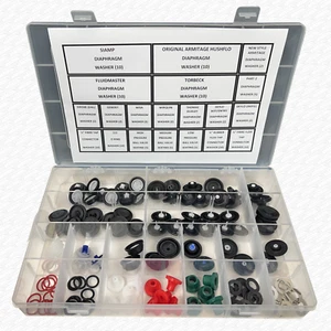 116pc - Plumbers Toilet Inlet Float Valve Repair Box Ball Cock Diaphragm Washers - Picture 1 of 4